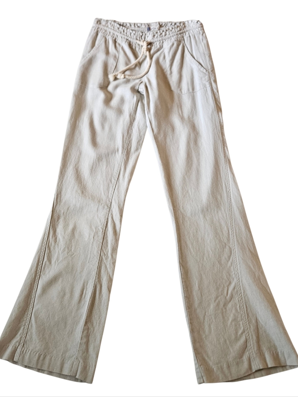 Roxy Lightweight Drawstring Linen Blend Pants XS
